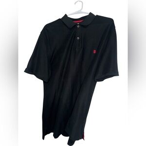 Izod Black Polo Shirt with Red Logo